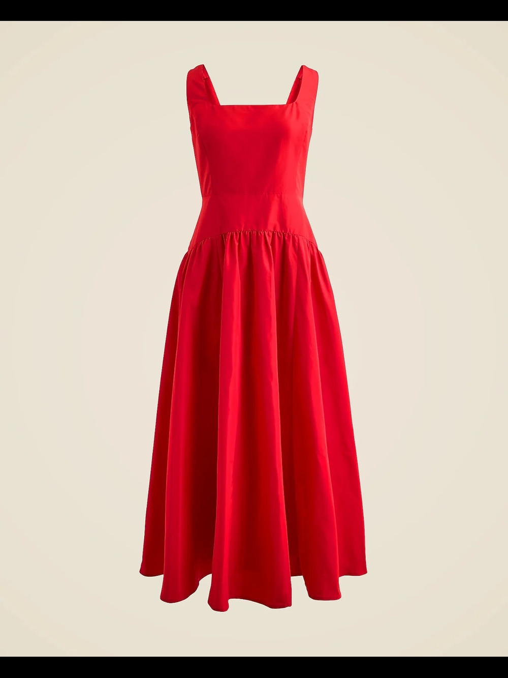 J. Crew Collection Red Drop Waist Taffeta